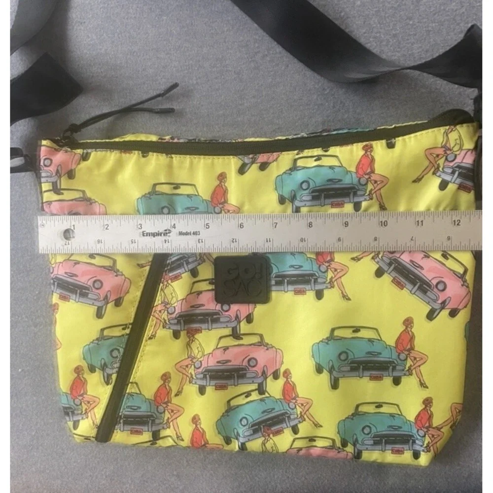 Retro Go Sac Vintage Cars 50s Pin-up Girl Cars Crossbody Shoulder Bag Purse Tote